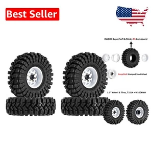 Durable 1.0 Beadlock Tires with Heavy-Duty Rim Set for 1/18 & 1/24 Crawlers - Picture 1 of 10
