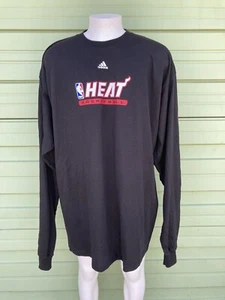 NBA MIAMI HEAT ADIDAS MEN WARM UP BLACK SWEATSHIRT LONG SLEEVE 3XLT new - Picture 1 of 5