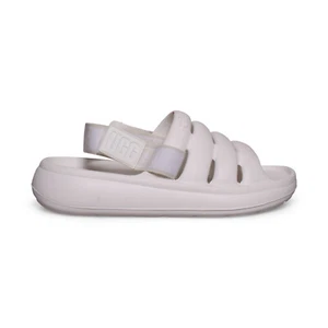 UGG SPORT YEAH BRIGHT WHITE SLIDE PLATFORM WOMEN'S SANDALS SIZE US 7/UK 5 NEW - Picture 1 of 5
