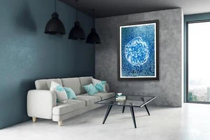 Dale Chihuly Ice Blue Basket Signed Original Painting 42” x 29.5” - Picture 1 of 14