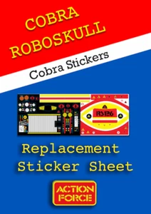 Action Force Cobra ROBOSKULL Vintage Ersatz Aufkleber Palitoy Decals - Bild 1 von 6