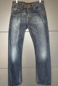 Jeans Nudie Para Hombre Talla 32x34 Promedio Joe Hecho en Italia Azul Denim Algodón - Imagen 1 de 15