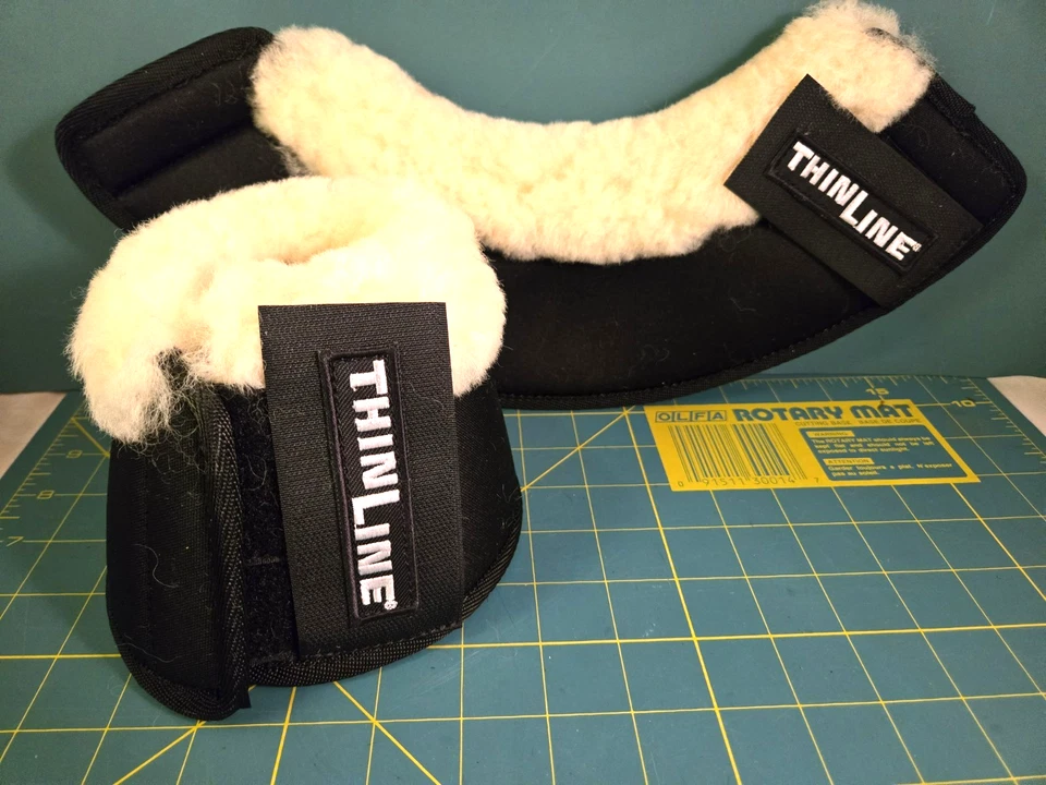 ThinLine Horse Bell Boots with Sheepskin trim - Large. Hard to Find - Image 1 of 4