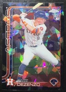 ZACH DEZENZO BLACK REFRACTOR RC /10 2025 TOPPS CHROME SAPPHIRE - Picture 1 of 2