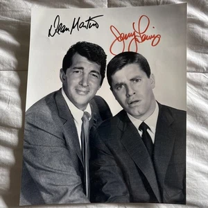 Dean Martin & Jerry Lewis Autographed 8x10 B&W Photo - Picture 1 of 1