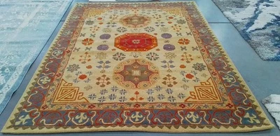 Бежевый / мульти 8'-0" x 10'-0" назад пятно ковер, снижение цены 1172785062 HG402A-8 - Изображение 1 из 4