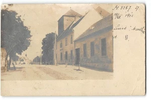 RPPC Street Scene 1912 Hungary Stamp UDB Antique Photo Postcard - Picture 1 of 2