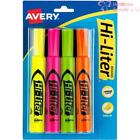 Avery Hi Liter Desk Style Highlighters 4 Count New In Box
