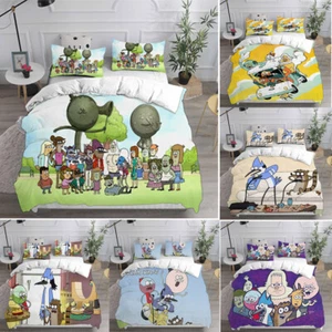 Cosplay Regular Show Mordecai Rigby 3D Duvet Cover Bedding Pillowcase Quilt - Picture 1 of 33