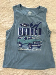 New Ford Bronco Tank Top Blue Womens L Large Officially Licensed - Picture 1 of 2