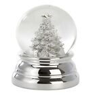 Kleine Glas Kugel Weihnachten  5 cm - versilberte Schneekugel Weihnachtsbaum