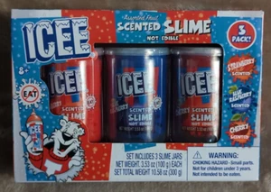 ICEE verschiedene Früchte duftender Schleim 3er-Pack Neu in versiegelter Verpackung - Bild 1 von 4
