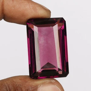 Top Quality Purple Amethyst 50 CT Emerald Cut Loose Stone for Earring & Bracelet - Picture 1 of 4