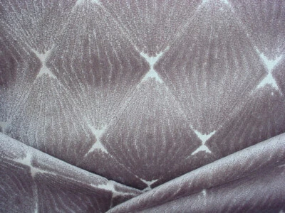 8-1/2Y Kravet 35735 Silvery Grey Light Chevron Velvet Drapery Upholstery Fabric - Image 1 of 4