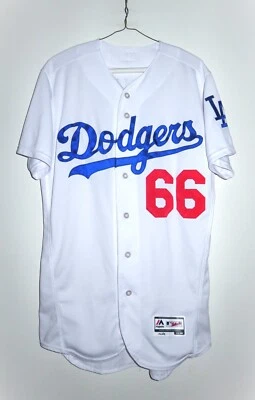 Majestic Flex Base Authentic Los Angeles Dodgers Yasiel Puig Home Jersey 40 M - Image 1 of 4