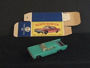 Lesney Matchbox Series 'Blue ' No 31 Lincoln Continental with Red Box