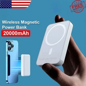 Batterie sans fil Power Bank magnétique 20000mAh pour iPhone série 15/14/13/12 - Photo 1 sur 9