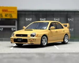 1:64 Furuya HEC Yellow Impreza WRX STI VII 7 Sedan Model Diecast Metal Car - Picture 1 of 9