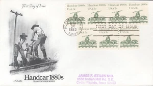 Bobina de número de placa 1983 FDC - Scott# 1898 - P#1 - Artmaster Cachet AÑADIR - Imagen 1 de 1