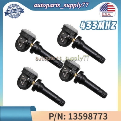 4Pcs Tire Air Pressure Sensor Tpms For Chevrolet Cruze Tahoe Silverado 13598773 - Imagem 1 de 4