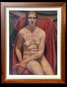 FILADELFO SIMI DIPINTO OLIO CARTONCINO NUDO FEMMINILE - Imagen 1 de 11