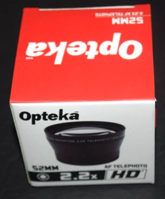 OPTEKA, "52 mm 0.43x AF Wide Angle Lens," Brand New in Pouch and Original Box - Image 1 of 4