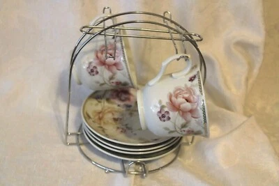 Juego de café o té Lorren Home Trends 6 piezas con estante de metal  Foto 1 de 4