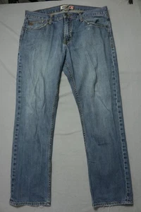 Quiksilver Quikjean Jeans Mens 36x32 Blue Denim Regular Fit Distressed Casual - Picture 1 of 10