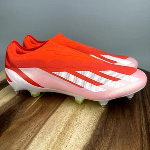 Adidas X Crazyfast Elite SG Laceless Mens 7 / Womens 8 Red Soccer Cleats IF0661 - Picture 1 of 10
