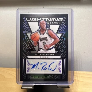 2021-22 Panini Obsidian Mitch Richmond Auto 1/75 🔥 Inserto Colpo Fulmine Re - Foto 1 di 2