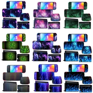 For Nintendo Switch OLED Sticker Console Joy-Con Dock Skin Case Protector Film - Picture 1 of 22