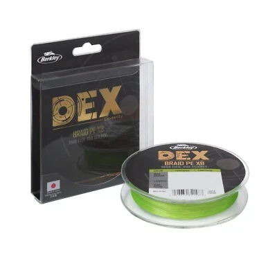 Trança de pesca Berkley DEX PE X8 - Carretel 150m - Chartreuse - Fabricada no Japão - Imagem 1 de 2