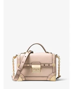 NWT Michael Kors Cori Pink/Gold Small Trunk Bag In original Packaging - Picture 1 of 9