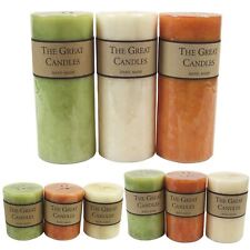 Premium Scented and Marbled Pillar Candles
