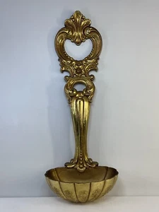 Vtg HOMCO HOME INTERIOR Large Ladle/Spoon Wall Plaque Vase Syroco Gold 31"x11.5" - Picture 1 of 8