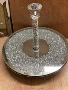 Soporte para bote/soporte de diamante triturado bandeja giratoria soporte de cristal brillante - Imagen 1 de 3