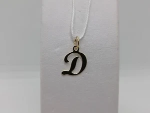 CIONDOLO MEDAGLIA IN ORO GIALLO 18KT 750 0,65 GRAMMI LETTERA D - Foto 1 di 5