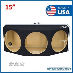 15" Triple Sealed Sub Box Subwoofer Enclosure Ground Shaker Speaker Box
