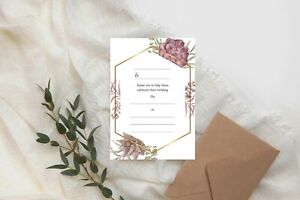 DIY Wedding Invitations Write Your Own Invites Day Night RSVP - Pink Floral CW23