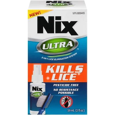 Nix Ultra Kills Lice sem pesticidas (com pente de piolhos) - 1 peça (59 ml) - Eficaz... - Imagem 1 de 4