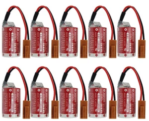 10Pcs NEW ER3 1/2AA 3.6V 1100mah PLC Battery NP8P-BT ER14250 - Picture 1 of 5