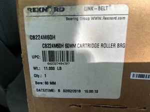 Cb224m60h 60mm Rexnord Cartridge Bearing Nib - Picture 1 of 1