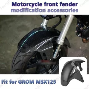 Carbon Fibre Style Front Mudguard Replace For Honda MSX 125 Fender Grom 2013-21 - Picture 1 of 14