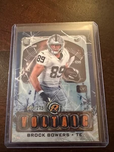 2024 Topps Resurgence - Voltaic Brock Bowers #V-7 Navy Surge Refractor /275 (RC) - Picture 1 of 3