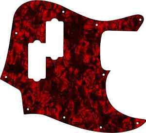 WD Custom Pickguard For Fender Blacktop Jazz Bass #28DRP Dark Red Pearl/Black...
