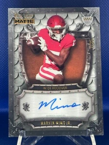 MARVIN MIMS JR 2023 Wild Card Matte On-Card Rookie Auto /25 #WW-A Oklahoma - Picture 1 of 3
