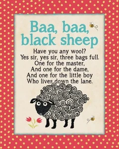 IMPRESIÓN ARTÍSTICA Baa Baa Oveja Negra Stephanie Marrott - Imagen 1 de 1