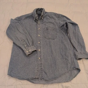 VINTAGE GAP Denim Shirt Light Wash Med Hong Kong - Picture 1 of 9