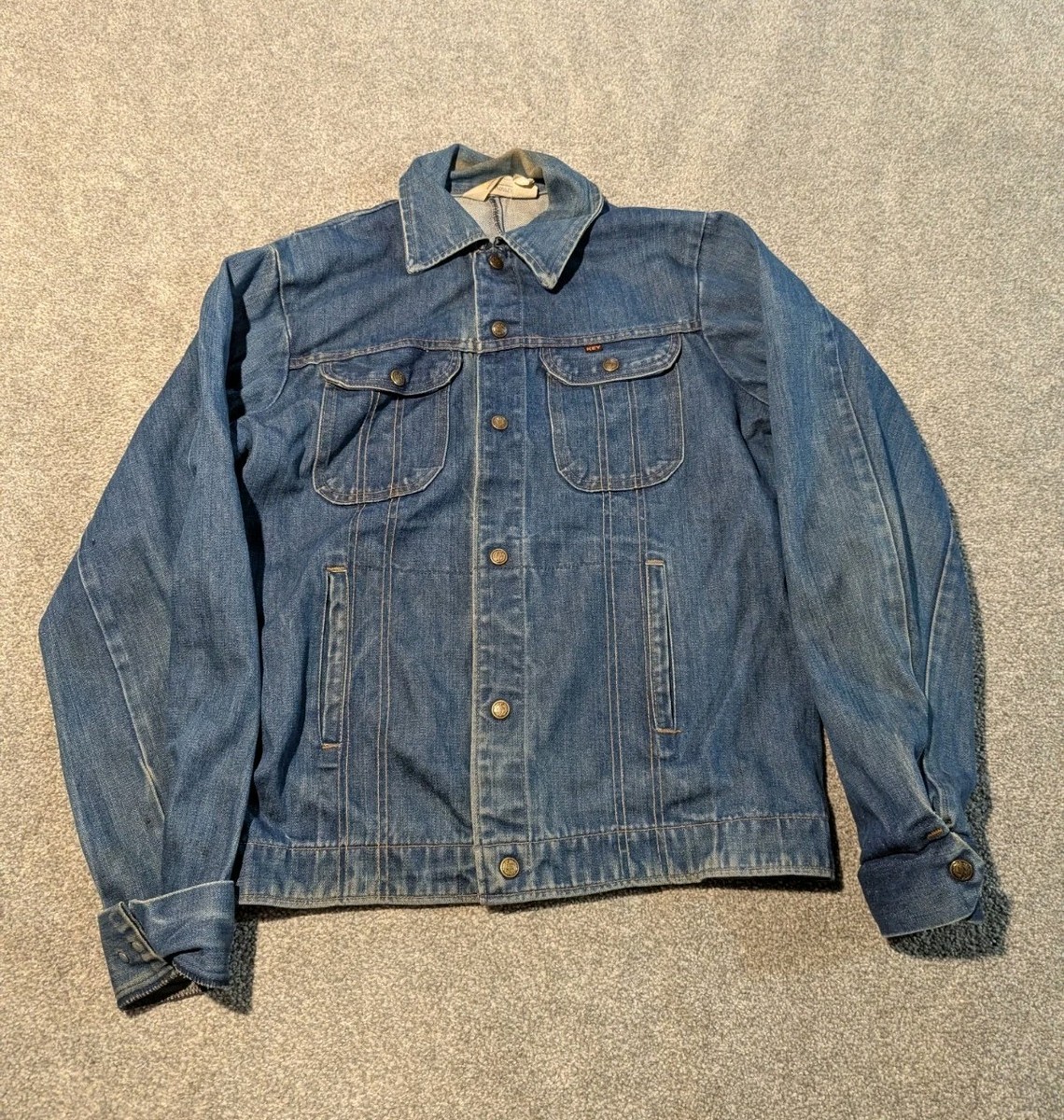 ジャケット・アウター 70s vintage key denim Detroit jacket Vintage 70s Key Denim Jacket with back patch