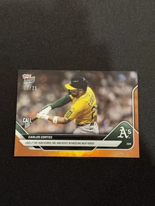 Carlos Cortes A’s Debut 1st Hit RBI Run 2025 Topps NOW Card 460 Orange Foil /25 - Picture 1 of 2
